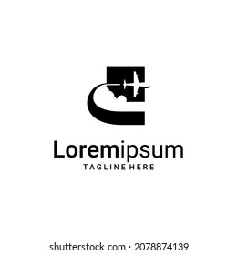 Flugzeug, Vektor, Reise, Agent, Ferienlogo, Vektorgrafik
