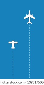 plane vector. wallpaper. free space for text. background.