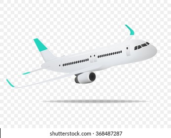 Plane vector,Plane on the transparent background,concept of plane,vector illustration.