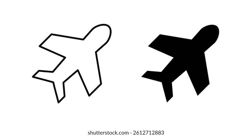 Plane vectors icons graphics set