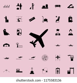 plane view from above icon. Airport Icons universal set for web and mobile