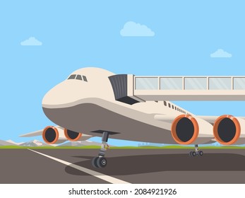 un avión esperando a los pasajeros