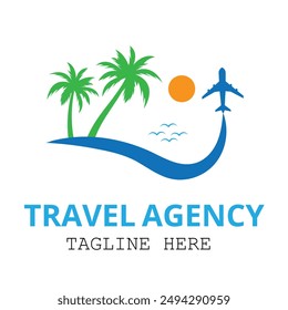 Plane wave maneuver logo icon design template vector