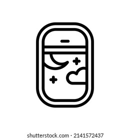 Fenster-Symbol. Line Art Design einzeln auf weißem Hintergrund