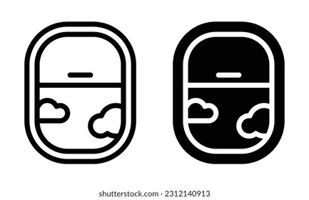 Icono de ventana de plano con contorno y estilo de glifo.