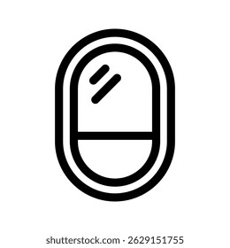 Plane Window Icon Vector Symbol Design Illustration