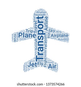 plane word cloud. tag cloud about plane