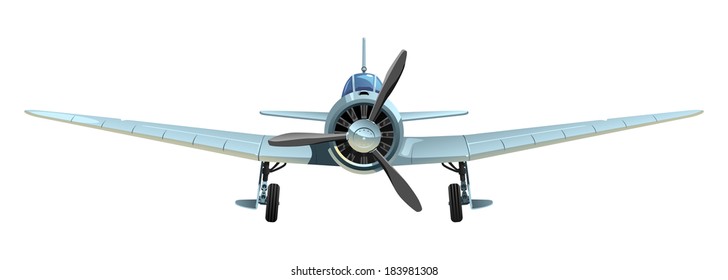 The plane of World War II. Simple gradients only - no gradient mesh.