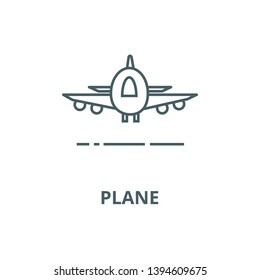 Plane,airoport,fast delivery vector line icon, linear concept, outline sign, symbol