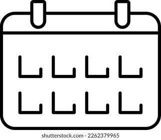 planer calendar minimal icon illustration in vector