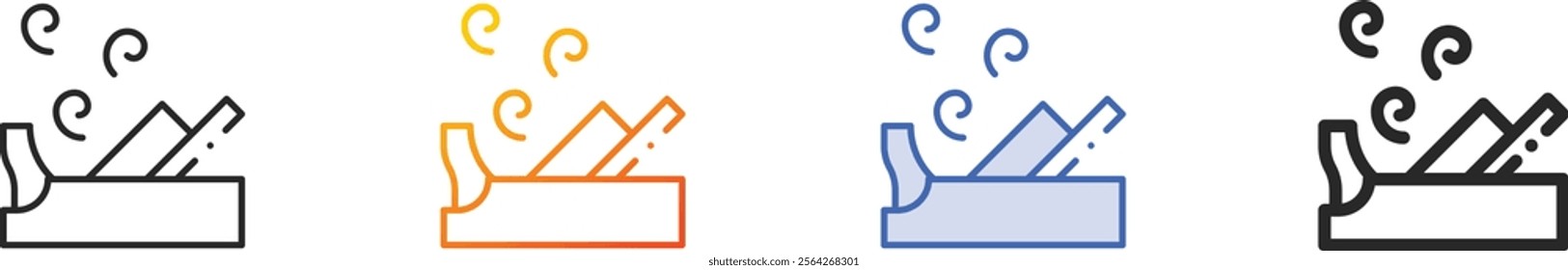 planer icon.Thin Linear, Gradient, Blue Stroke and bold Style Design Isolated On White Background