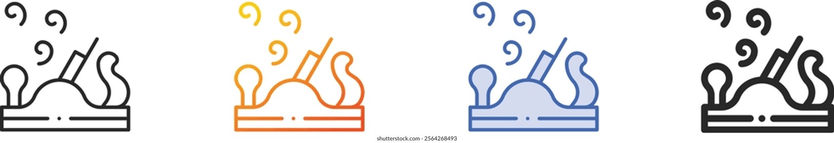 planer icon.Thin Linear, Gradient, Blue Stroke and bold Style Design Isolated On White Background