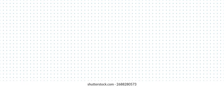 Página de cepilladora con rejilla de puntos azules. Patrón de papel a cuadros sin fisuras. Fondo de cuaderno de diario de viñetas. Textura de gráfico cuadrado simple. Fondo de pantalla de sábanas forrado de matemáticas de la escuela. Vector de repetición de papel de libro