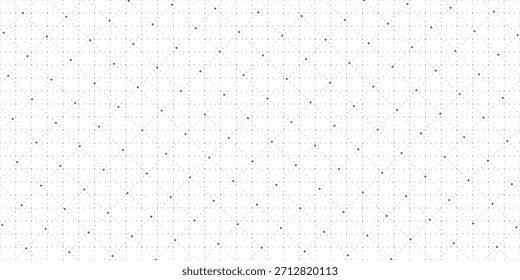 Planer page with dotted grid. Seamless checkered paper texture. Retro bullet journal notebook background. Simple square graph pattern. School math sheet wallpaper. Vector repeating workbook template