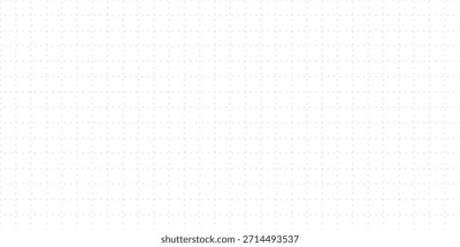 Planer-Seite mit gepunktetem Raster. Nahtlose Schachbrettmuster aus Papier. Notizbuchhintergrund für Retro-Aufzählungszeichen. Einfaches quadratisches Graphmuster. Schulmathematik Tapete. Wiederholtes Vektorgrafik-Arbeitsmappenpapier