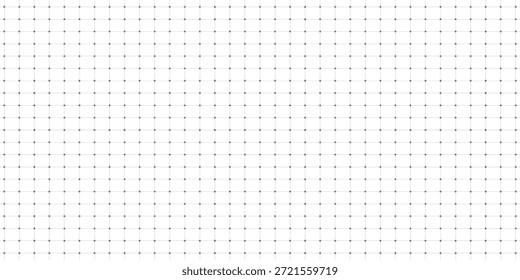 Planer page with dotted grid. Seamless checkered paper texture. Retro bullet journal notebook background. Simple square graph pattern. School math sheet wallpaper. Vector repeating workbook paper