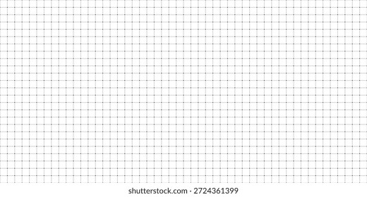 Planer-Seite mit gepunktetem Raster. Nahtlose Schachbrettmuster aus Papier. Notizbuchhintergrund für Retro-Aufzählungszeichen. Einfaches quadratisches Graphmuster. Schulmathematik Tapete. Vorlage für sich wiederholende Vektorgrafiken