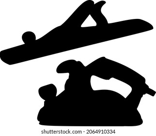 Planeadores para la industria de la madera. Imagen vectorial.