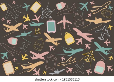 planes bags travel brown fiy