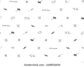 Planes fabric pattern for kids clothes printing