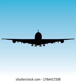 Aviones: en vuelo, ilustración vectorial de aeronaves