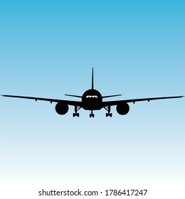Planes: in flight, vector illustration of aircrafts