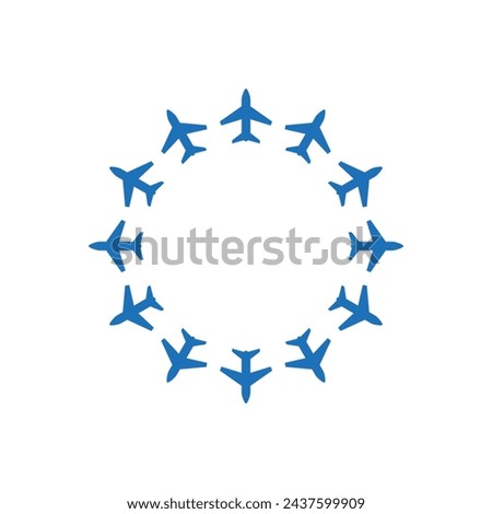 Planes fly to different directions of the world.