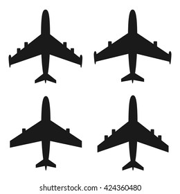 Planes icons set. Vector illustration