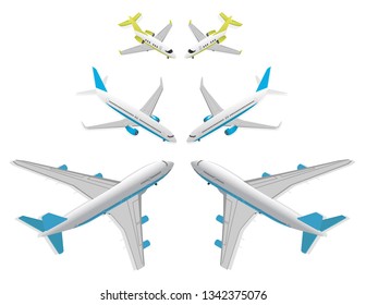 Planes isometric infographic