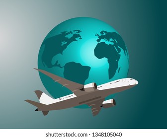 Planes map background travel