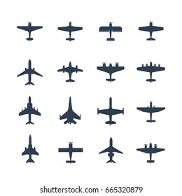 Planes vector icon set