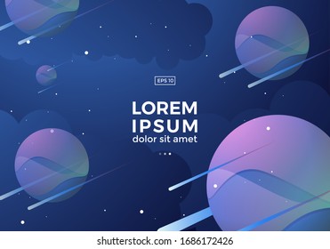 planet abstract background meteoroid illustration 
