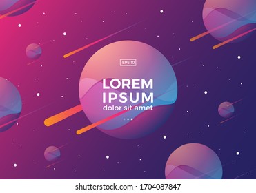 Welcome Back School Space Planet Background Stock Vector (Royalty Free ...