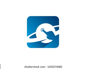 Planet App Logo Template, Icon, Symbol