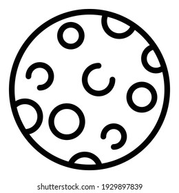 Planet asteroid icon. Outline planet asteroid vector icon for web design isolated on white background