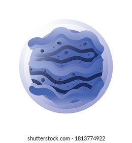 planet or asteroid of the solar system purple color vector illustration design