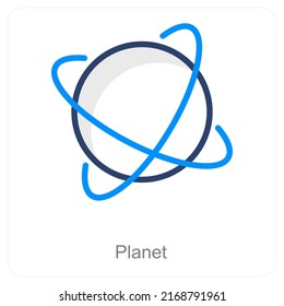 Planet And Astronomy Icon Concept
