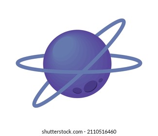 planet astronomy space flat icon