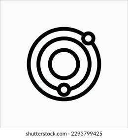 planet, atom icon, isolated icon in light background, perfect for website, blog, logo, graphic design, social media, UI, mobile app