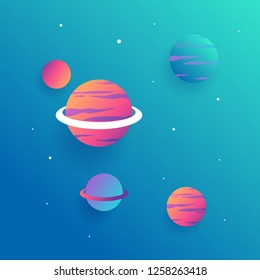 Planet Background with gradient colors