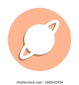 Planet badge icon. Simple glyph, flat vector of web icons for ui and ux, website or mobile application
