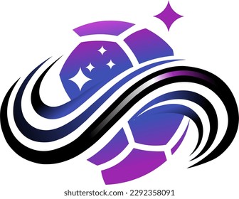 planet and ball icon suitable for use as a logo brand