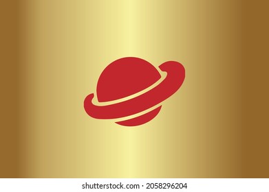 Planet Basic and elegant minimal artistic design in initial based Icon logo-vector