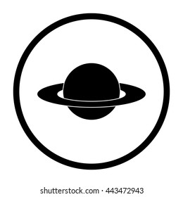 planet  - black vector icon