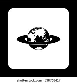 planet  - black vector icon