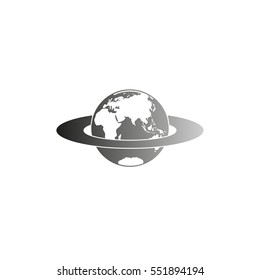 planet  - black vector icon