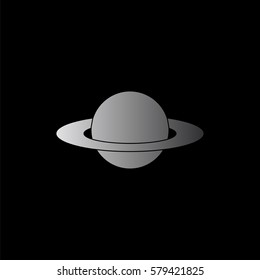 planet  - black vector icon
