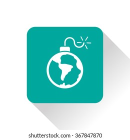 planet bomb vector illustration