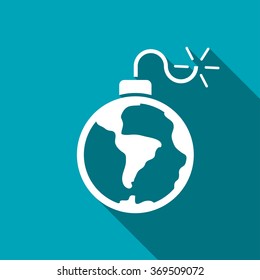 planet bomb vector illustration