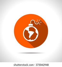 planet bomb vector illustration